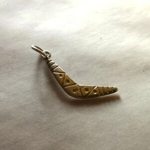 925 boomerang  pendant/charm